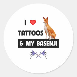Adesivo Adoro Tatuagens E O Meu Cachorro Basenji Tatuou O