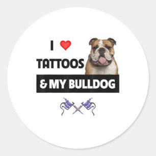 Adesivo Adoro Tatuagens E O Meu Cachorro Inglês Tatuado
