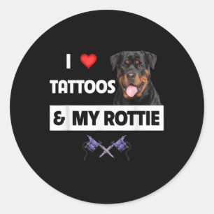 Adesivo Adoro Tatuagens E O Meu Cachorro Rottweiler Mãe Da