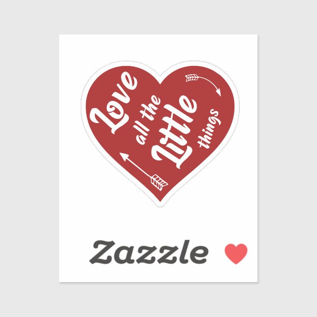 Adesivo Adoro todas as pequenas coisas design (Folha)