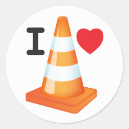Adesivo Adoro Tráfego Cones Orange White Cone Viagem ao tr