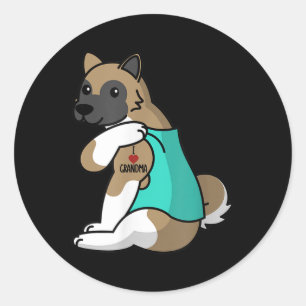 Adesivo Adoro vovó Tattoo Akita Dog