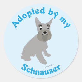 Adesivo Adotado pelo meu Schnauzer