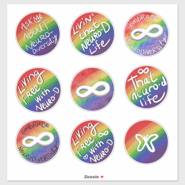 Adesivo Adotar a Neurodiversidade (Folha)