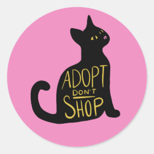 Adesivo Adotar não comprar Salvamento de Cat Feral