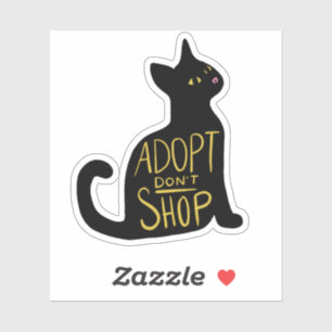 Adesivo Adotar não comprar Salvamento de Gato Feral