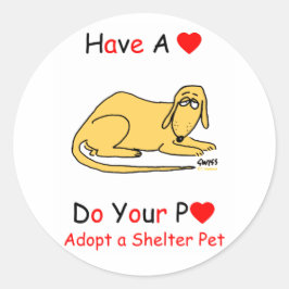 Adesivo Adotar um Animal-Abrigo