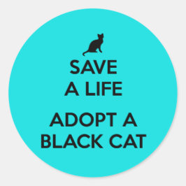 Adesivo Adotar Um Gato Negro