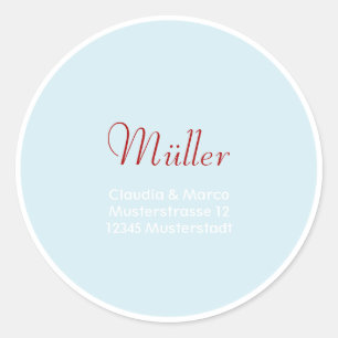Adesivo Adressaufkleber para as Hochzeitspapeterie