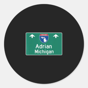 Adesivo Adrian Michigan Mi Rodovia Interestadual Souvenir 