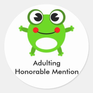 Adesivo Adultando Menção Honorável