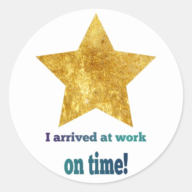 Adesivo Adultando o Dourado Star Sticker—On Time (Frente)