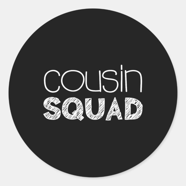 Adesivo Adultos de Cousin Squad Crianças Primo Dando (Frente)