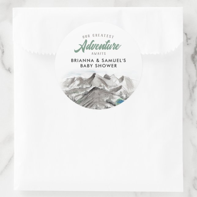 Adesivo Adventure Aguarda Montanhas Chás de fraldas Casais (Bolsa)