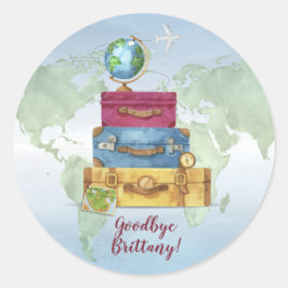 Adesivo Adventure Aguarda Suitcases Que Se Afastam