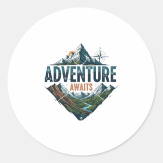 Adesivo Adventure Awaits Peaks & Valleys Classic Stickers.