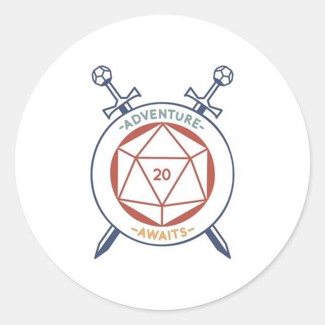 ADESIVO ADVENTURE AWARES RPG DESIGN (Frente)