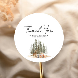 Adesivo Adventure Begin Woodland Animal Chá de fraldas