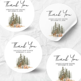 Adesivo Adventure Begin Woodland Animal Chá de fraldas