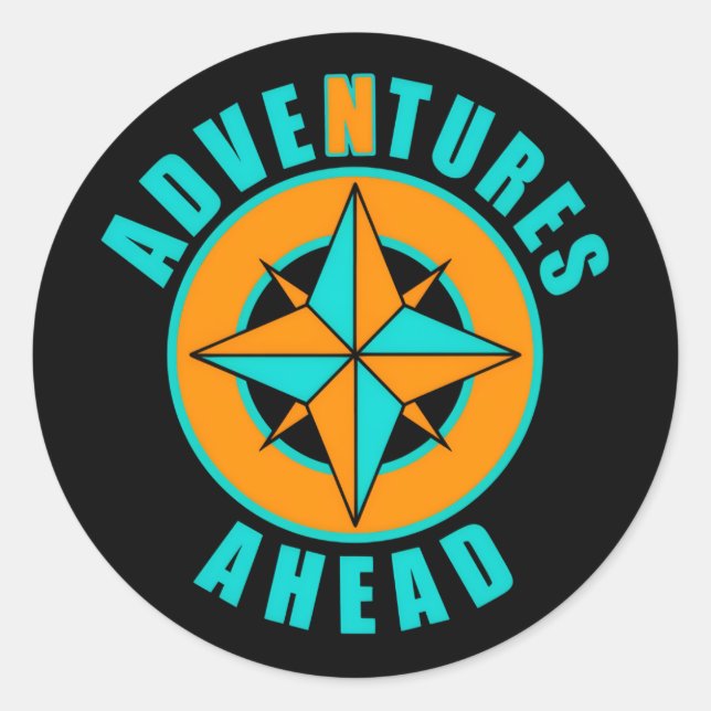 Adesivo Adventures Ahead Classic! (Frente)
