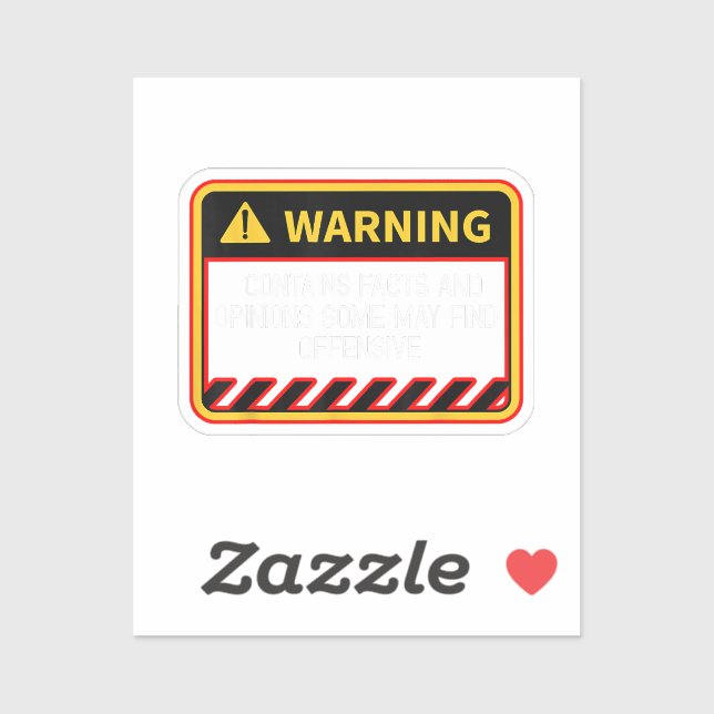 Adesivo Advertência Contém Fatos Que Podem Encontrar Humor (Folha)