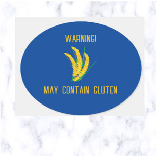 Adesivo Advertência Pode Conter Gluten