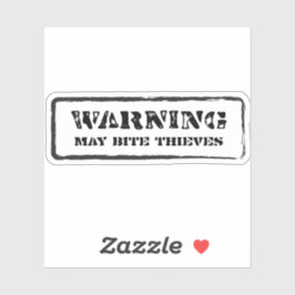 Adesivo Advertência: Pode Morder O Vinheta Dos Ladrões