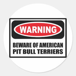 Adesivo Advertir BEWARE da vara AMERICANA dos TERRIER de