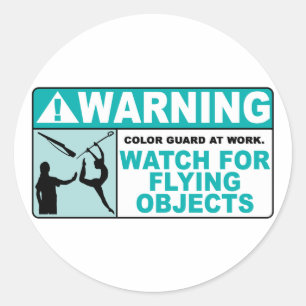 Adesivo Advertir Beware de objetos do vôo!