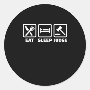 Adesivo Advogado Eat Sleep Juiz