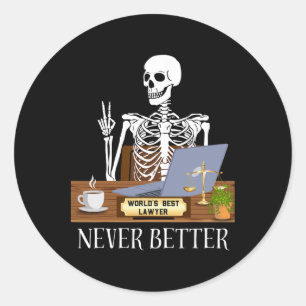 Adesivo Advogado Engraçado Halloween