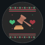 Adesivo Advogado Ugly Christmas Sweater Juiz<br><div class="desc">O advogado Ugly Christmas Sweater faz o presente perfeito de natal para um advogado,  juiz e todos que amam o natal! Perfeito para trabalhar no escritório e em casa durante as férias! Feito para o advogado favorito santas!</div>