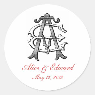 Adesivo AE Vintage Monograma Wedker Sticker