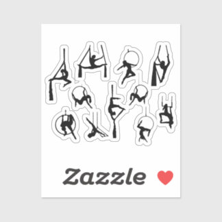 Adesivo Aerialistas Silks Lyra silhouettes