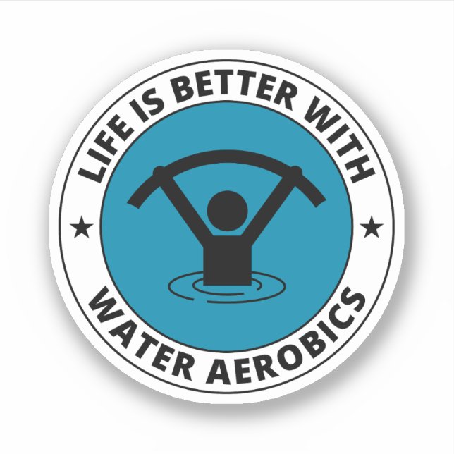 Adesivo Aeróbios Água Malhação de Exercício Aquático (Frente)