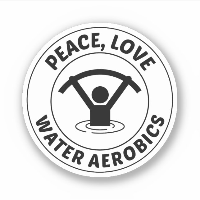 Adesivo Aeróbios Água Malhação de Exercício Aquático (Frente)