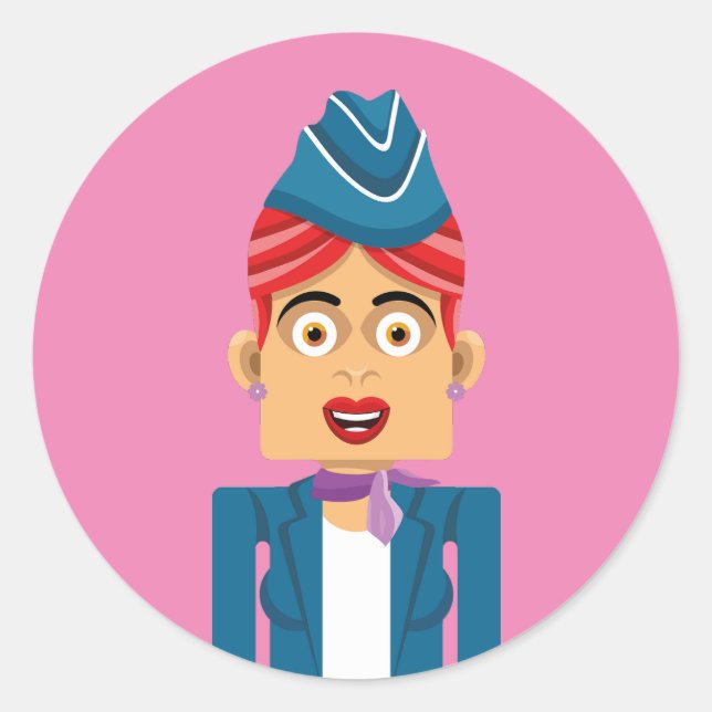 Adesivo Aeromoza (Frente)