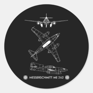 Adesivo Aeronave Alemã Me 262 da 2ª Guerra Mundial