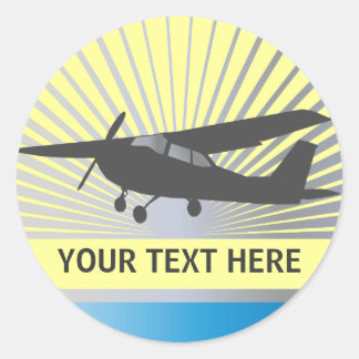Adesivo Aeronave de Alta-asa - Texto personalizado
