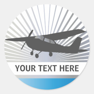 Adesivo Aeronave de Alta-asa - Texto personalizado