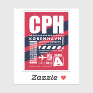Adesivo Aeroporto de Copenhaga CPH