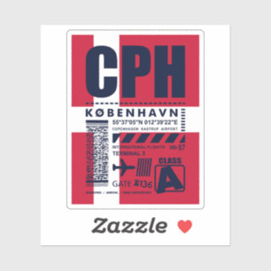 Adesivo Aeroporto de Copenhaga CPH