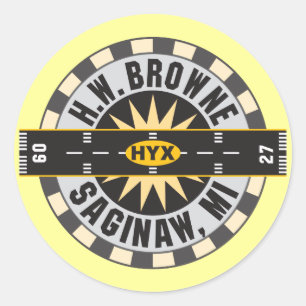 Adesivo Aeroporto de Saginaw, MI H.W. Browne