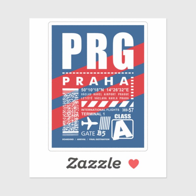 Adesivo Aeroporto PRG Praga (Folha)