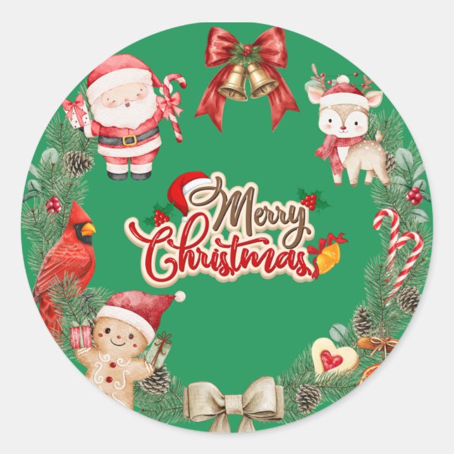 Adesivo Aesthetic Merry Christmas special stickers (Frente)