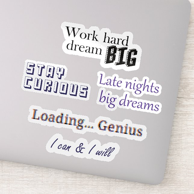 Adesivo Aesthetic Study Motivation Sticker Sheet  (Detalhe)