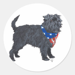 Adesivo Affenpinscher Patriótico