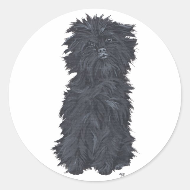 Adesivo Affenpinscher Sentado (Frente)