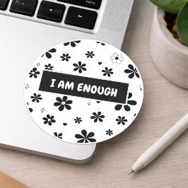 Adesivo Affirmation Sticker | Black Floral Motivational