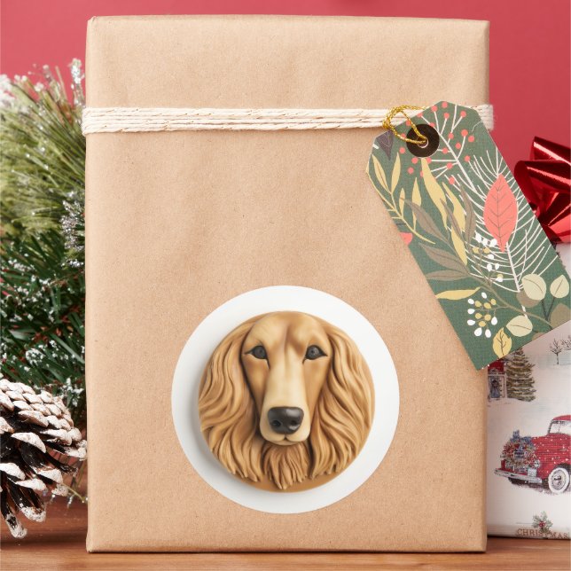 Adesivo Afghan Hound 3D Inspirado (Feriado)